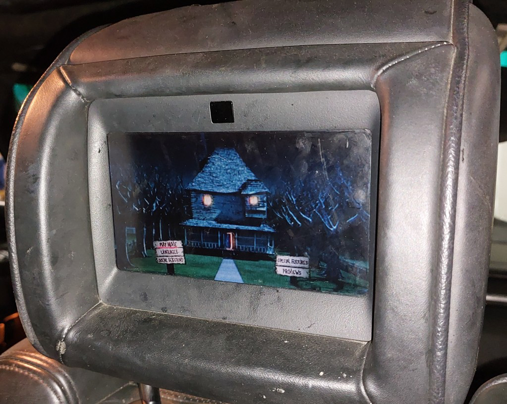 07-08 RANGE ROVER (L322) FRONT LEFT or RIGHT SEAT HEADREST DVD PLAYER JET BLACK — exact item pictured